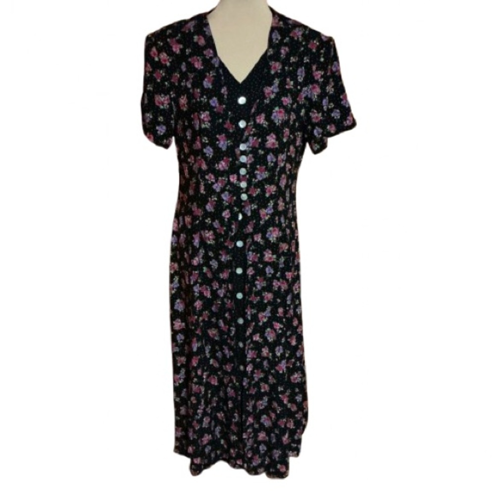 Vintage 90s floral layered maxi dress